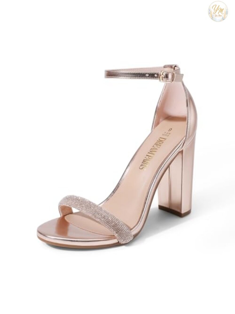 Women's Faux Leather Platform High Heel Sandals Ankle Strap Prom Heels